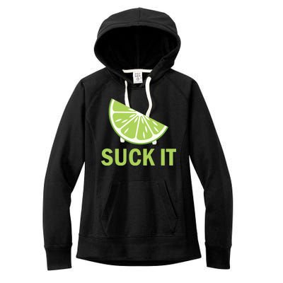 Suck It Funny Tequila Shot Women's Fleece Hoodie