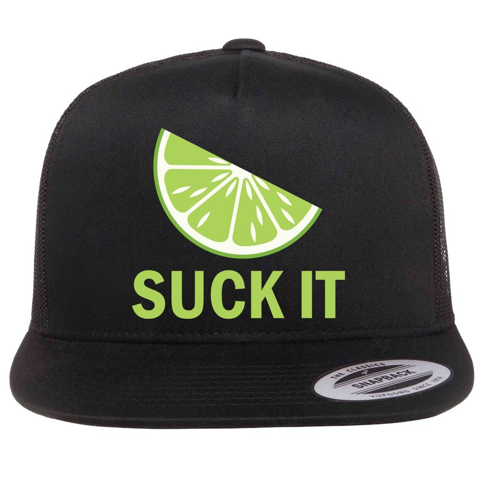 Suck It Funny Tequila Shot Flat Bill Trucker Hat