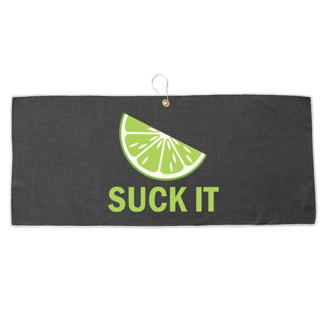 Suck It Funny Tequila Shot Large Microfiber Waffle Golf Towel