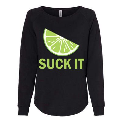 Suck It Funny Tequila Shot Womens California Wash Sweatshirt