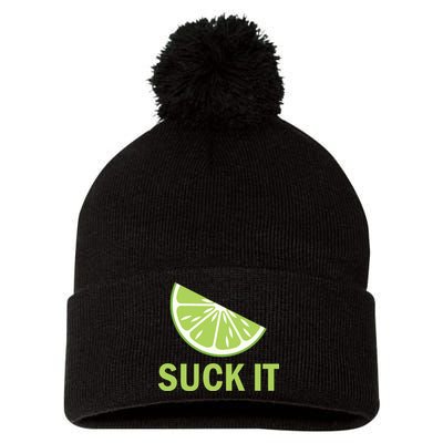 Suck It Funny Tequila Shot Pom Pom 12in Knit Beanie