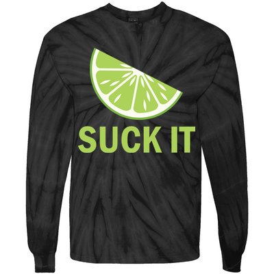 Suck It Funny Tequila Shot Tie-Dye Long Sleeve Shirt