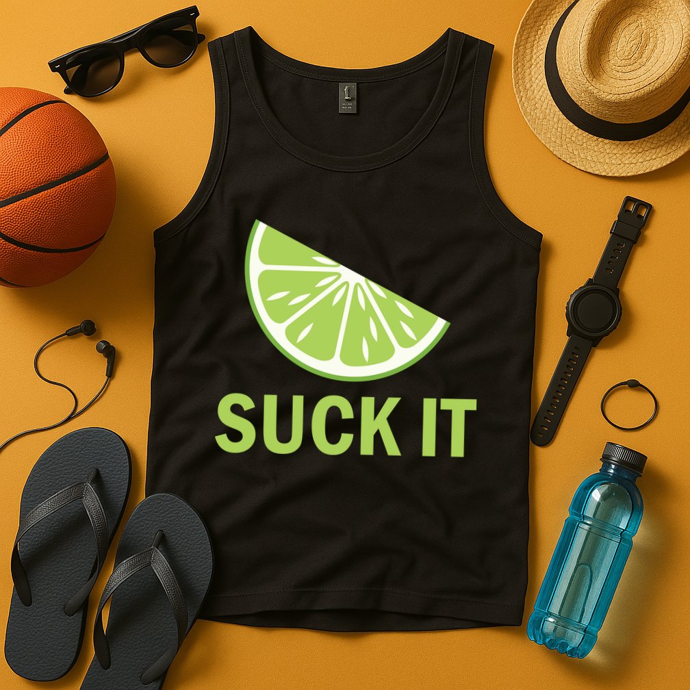 Suck It Funny Tequila Shot Tank Top