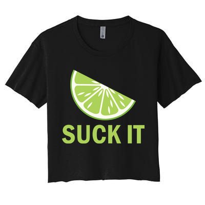 Suck It Funny Tequila Shot Crop Top
