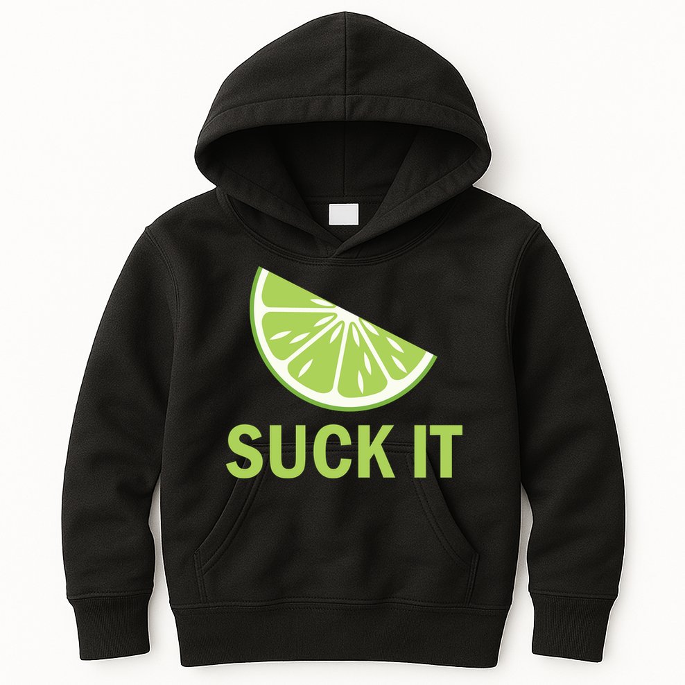 Suck It Funny Tequila Shot Kids Hoodie