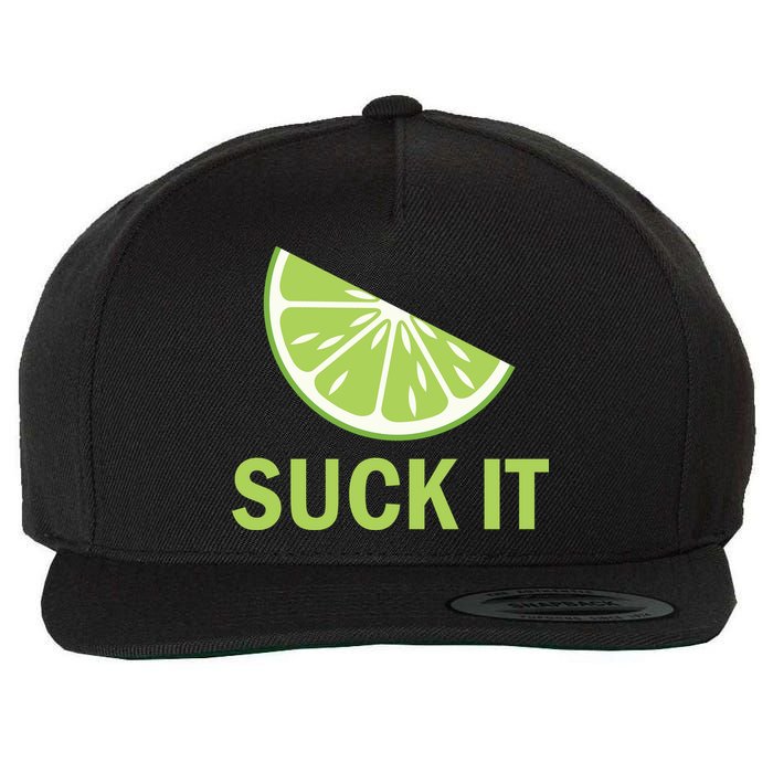 Suck It Funny Tequila Shot Wool Snapback Cap
