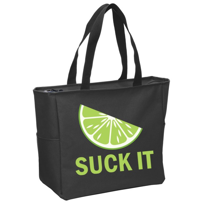 Suck It Funny Tequila Shot Zip Tote Bag