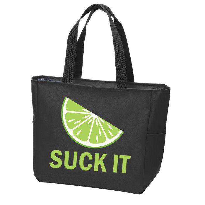 Suck It Funny Tequila Shot Zip Tote Bag