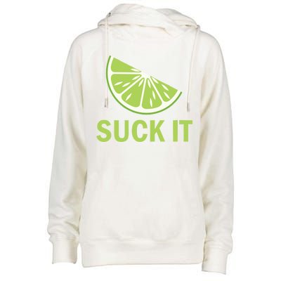 Suck It Funny Tequila Shot Womens Funnel Neck Pullover Hood