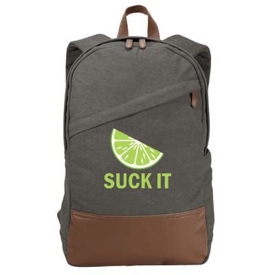 Suck It Funny Tequila Shot Cotton Canvas Backpack