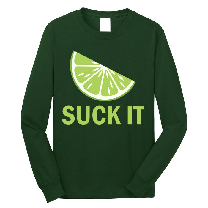 Suck It Funny Tequila Shot Long Sleeve Shirt