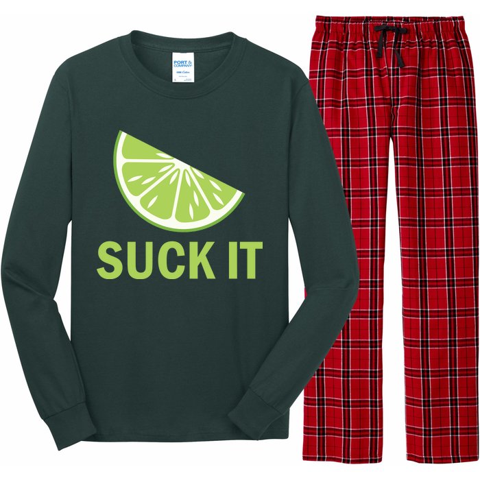 Suck It Funny Tequila Shot Long Sleeve Pajama Set