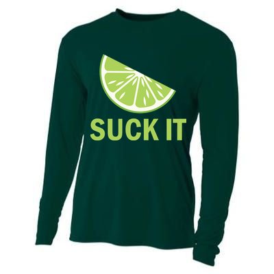 Suck It Funny Tequila Shot Cooling Performance Long Sleeve Crew