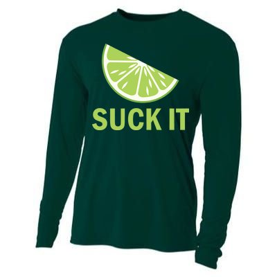 Suck It Funny Tequila Shot Cooling Performance Long Sleeve Crew