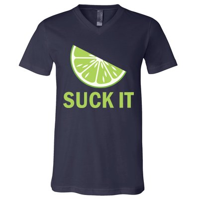 Suck It Funny Tequila Shot V-Neck T-Shirt