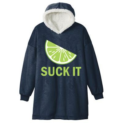 Suck It Funny Tequila Shot Hooded Wearable Blanket