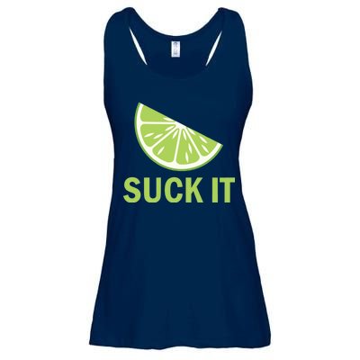 Suck It Funny Tequila Shot Ladies Essential Flowy Tank