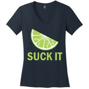 Suck It Funny Tequila Shot Women's V-Neck T-Shirt