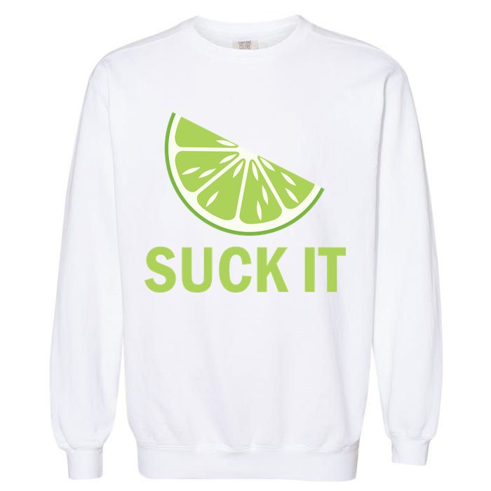 Suck It Funny Tequila Shot Garment-Dyed Sweatshirt