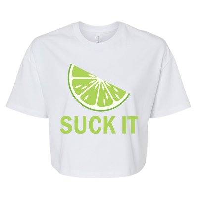 Suck It Funny Tequila Shot Bella+Canvas Jersey Crop Tee