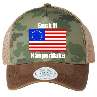 Suck It Kaeperflake Betsy Ross Flag Legacy Tie Dye Trucker Hat