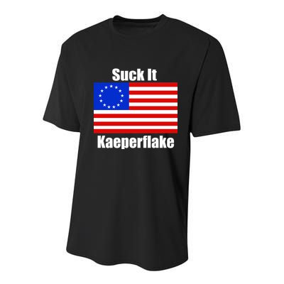 Suck It Kaeperflake Betsy Ross Flag Youth Performance Sprint T-Shirt