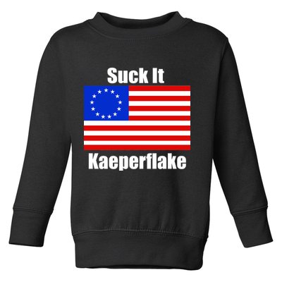 Suck It Kaeperflake Betsy Ross Flag Toddler Sweatshirt