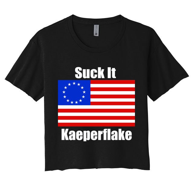 Suck It Kaeperflake Betsy Ross Flag Crop Top