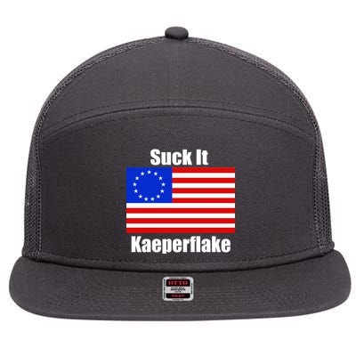Suck It Kaeperflake Betsy Ross Flag 7 Panel Mesh Trucker Snapback Hat
