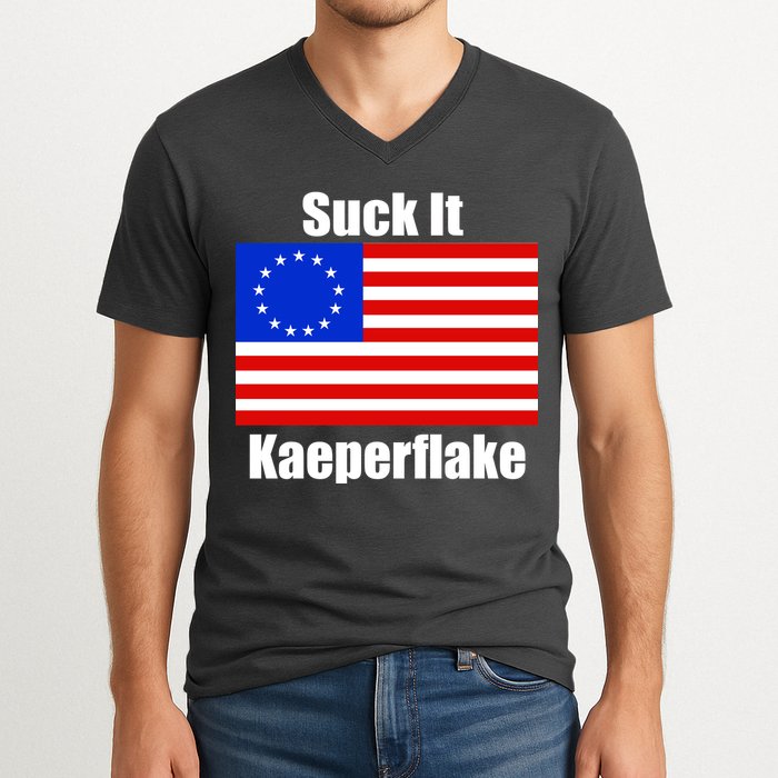 Suck It Kaeperflake Betsy Ross Flag V-Neck T-Shirt