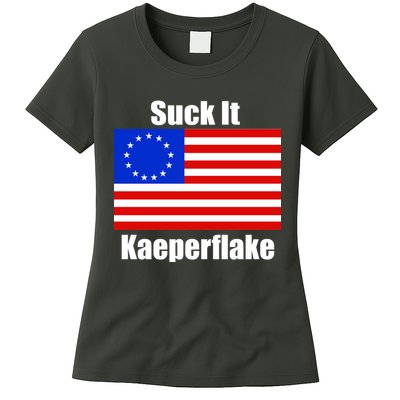 Suck It Kaeperflake Betsy Ross Flag Womens T-Shirt