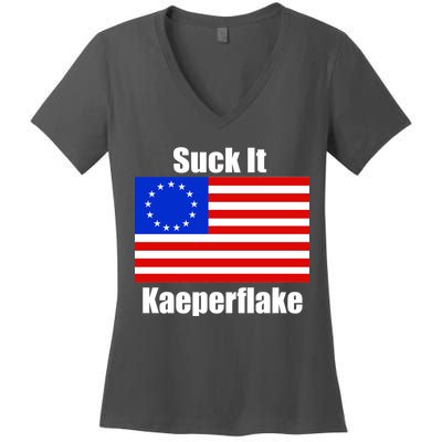 Suck It Kaeperflake Betsy Ross Flag Women's V-Neck T-Shirt