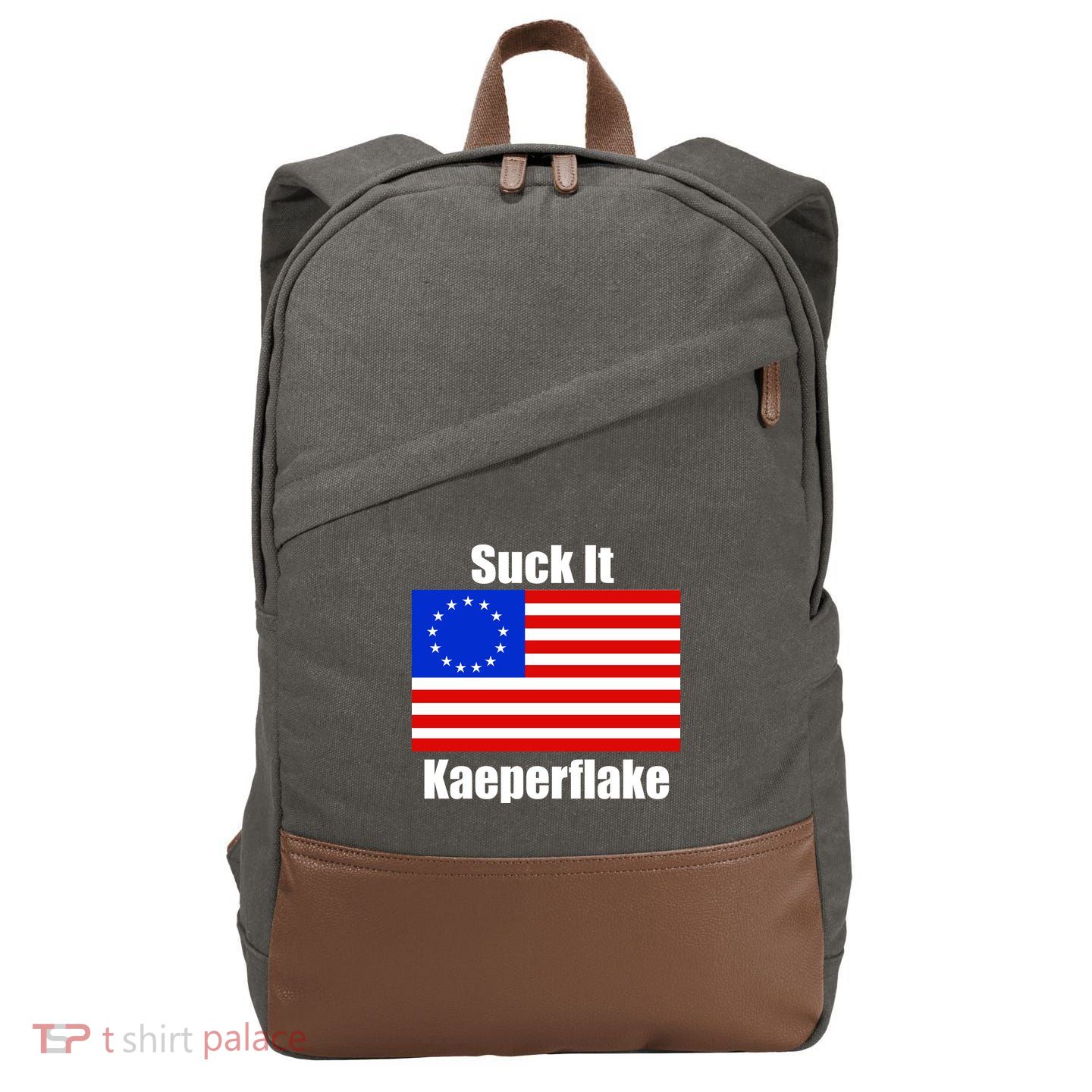 Suck It Kaeperflake Betsy Ross Flag Cotton Canvas Backpack