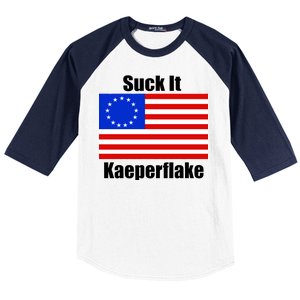 Suck It Kaeperflake Betsy Ross Flag Baseball Sleeve Shirt