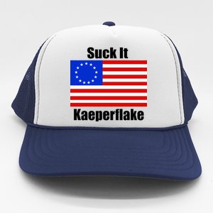 Suck It Kaeperflake Betsy Ross Flag Trucker Hat