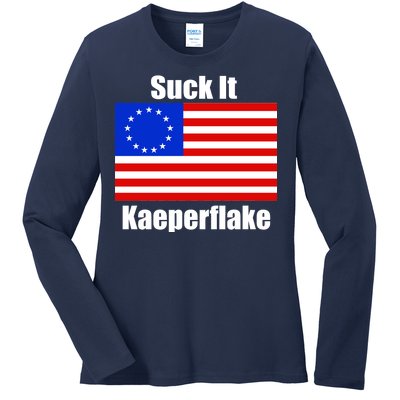 Suck It Kaeperflake Betsy Ross Flag Ladies Long Sleeve Shirt