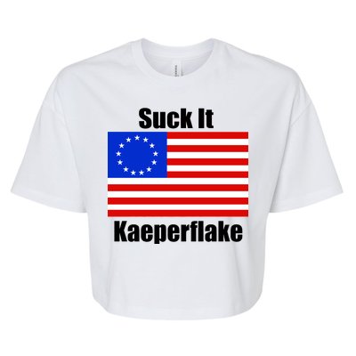 Suck It Kaeperflake Betsy Ross Flag Bella+Canvas Jersey Crop Tee