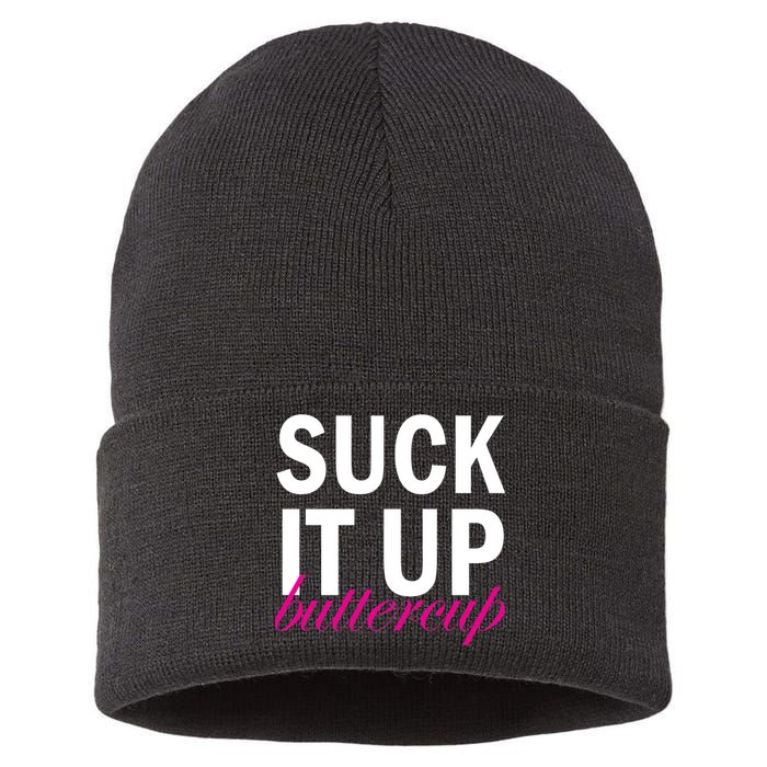 Suck It Up Buttercup Sustainable Knit Beanie