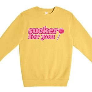 Sucker For You Lolipop Premium Crewneck Sweatshirt