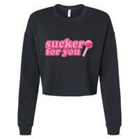 Sucker For You Lolipop Cropped Pullover Crew