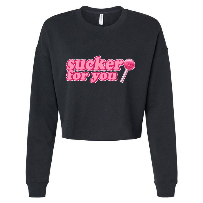 Sucker For You Lolipop Cropped Pullover Crew
