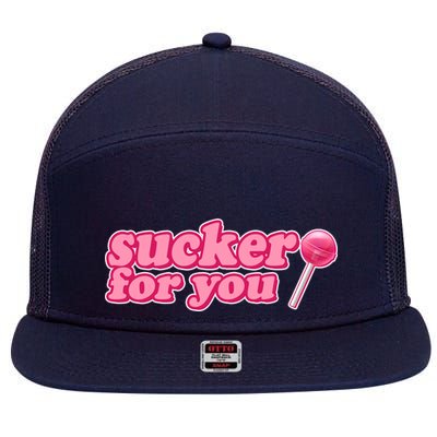 Sucker For You Lolipop 7 Panel Mesh Trucker Snapback Hat