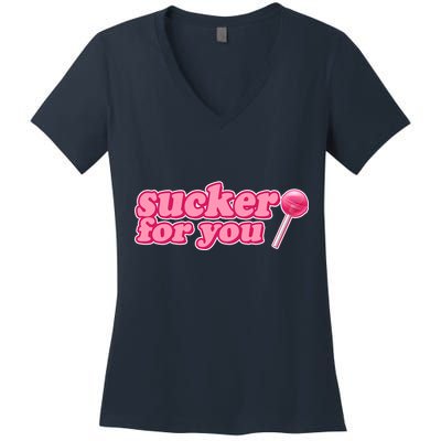 Sucker For You Lolipop Women's V-Neck T-Shirt