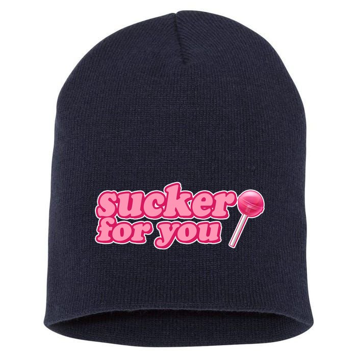Sucker For You Lolipop Short Acrylic Beanie