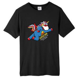 Super Unicorn Dad Gift Xmas Funny Gift Dad Dabbing Unicorn Gift Tall Fusion ChromaSoft Performance T-Shirt