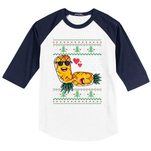 Swinger Upside Down Pineapple Making Love Ugly Pattern Meaningful Gift Baseball Sleeve Shirt