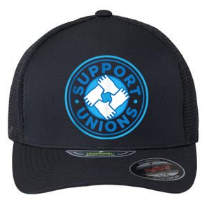 Support Unions Democratic Platform Union Laborer Worker Flexfit Unipanel Trucker Cap