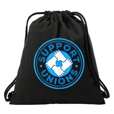 Support Unions Democratic Platform Union Laborer Worker Drawstring Bag