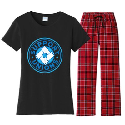 Support Unions Democratic Platform Union Laborer Worker Women's Flannel Pajama Set