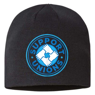 Support Unions Democratic Platform Union Laborer Worker Sustainable Beanie